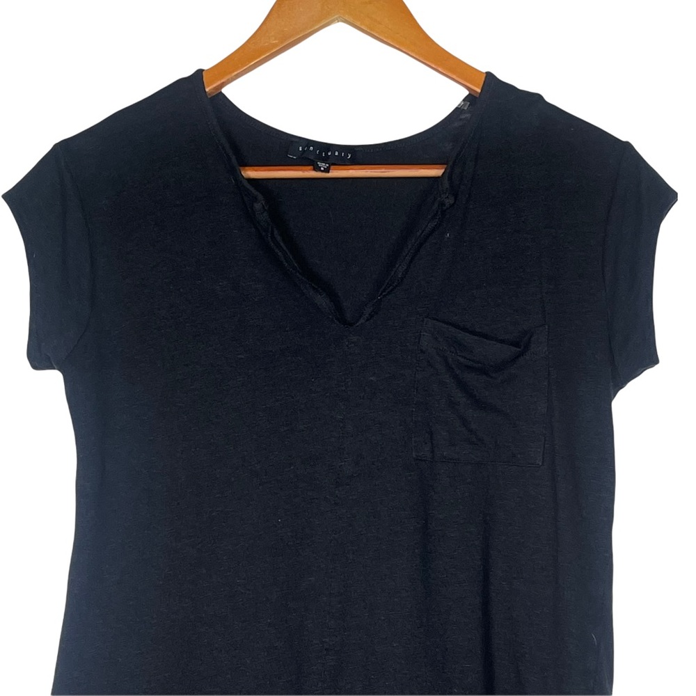 💰 5/25$ ♻️ Sanctuary Small Black Pocket Tee - Picture 2 of 7